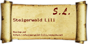 Steigerwald Lili névjegykártya